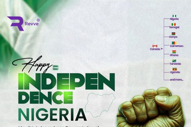 Nigeria Independence Day 2025, Nigeria Independence celebration, Nigeria Independence diaspora, Revve App Nigeria, Revve money transfer Africa, send money to Nigeria from Canada, easy money transfer to Africa, Nigeria financial freedom app, Afro Diaspora Pulse Revve, Revve health benefits Africa, money transfer Canada to Nigeria, money transfer Canada to Ghana, money transfer Canada to Kenya, money transfer Canada to Cameroon, money transfer Canada to Uganda, money transfer Canada to Tanzania, fast and secure money transfer Africa, Revve referral code AFROPULSE, financial empowerment Africa, Nigeria diaspora support