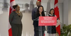 Minister Rechie Valdez announces renewed funding for the Black Entrepreneurship Program