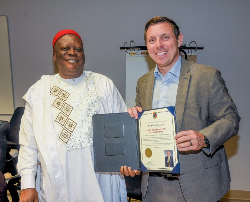 Barr. Obioma Success Akagburuonye Honoured in Brampton, Canada: