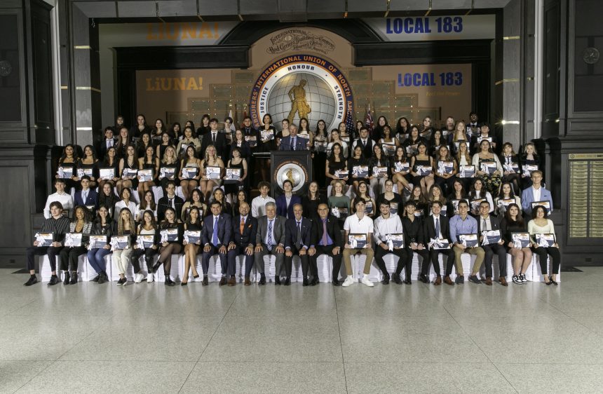 LiUNA Local 183 Celebrates 27 Years of Scholarship Giving, Awarding 129 Students Over $10 Million in Support