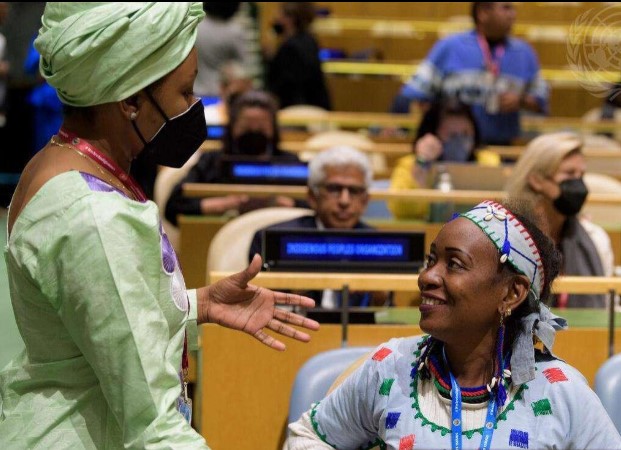 People of African descent participating in a United Nations forum